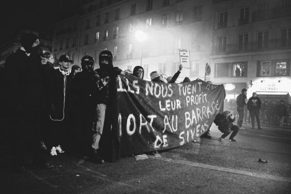 Manifestant rue de Rivoli · Paris 29/10/2014