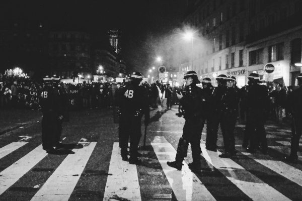 Des CRS bloquent la rue de Rivoli · Paris 29/10/2014